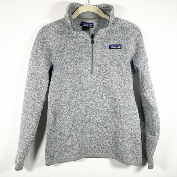 Patagonia Sweater Womens 1/4 Zip Size XS Pullover Better Fleece Grey - Picture 1 of 9